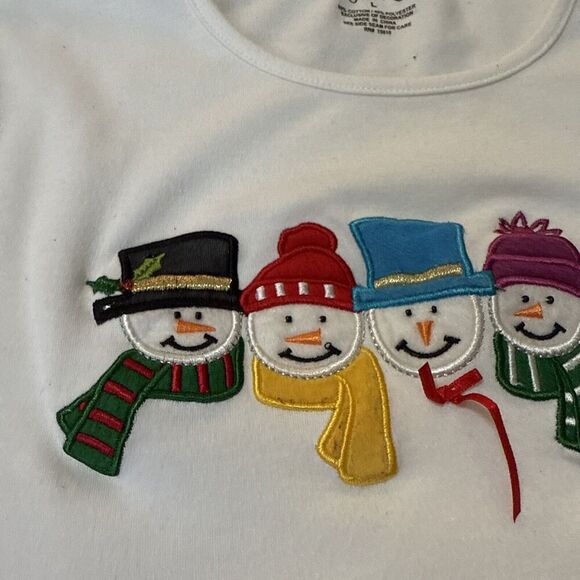 Vintage My Style Adorable Snowman Christmas Sweater Woman Large Pullover Festive - Picture 4 of 8